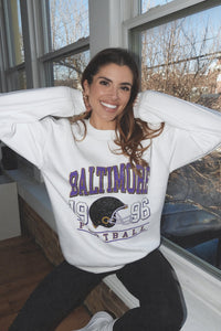 Brightside the Label Baltimore Vintage Football Crewneck