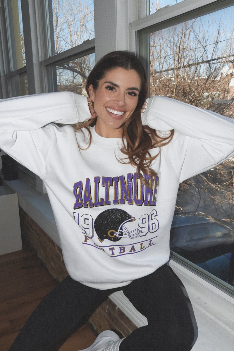 Brightside the Label Baltimore Vintage Football Crewneck