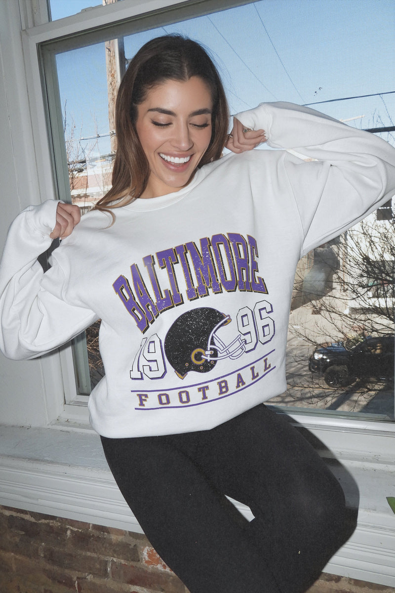 Baltimore Vintage Football Crewneck By Brightside