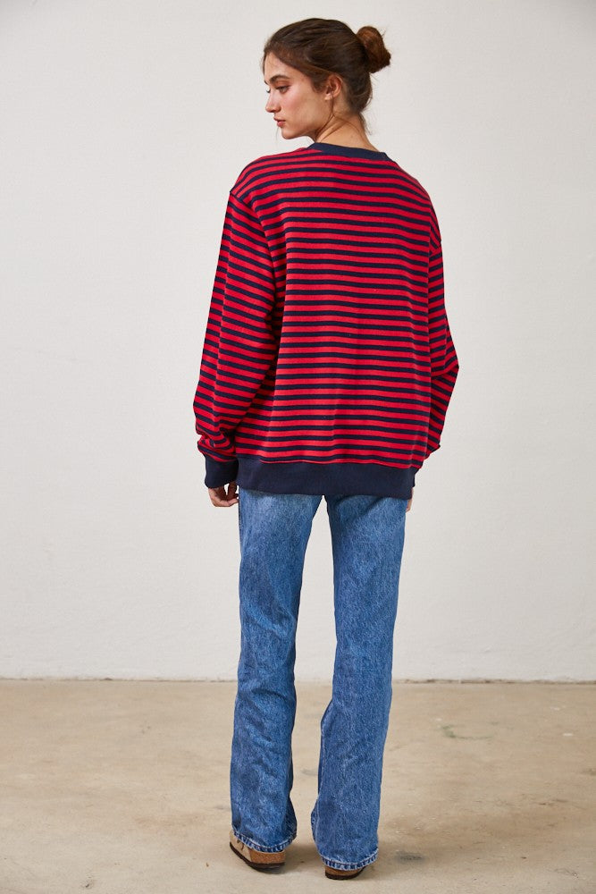 Retro Striped Sweatshirt