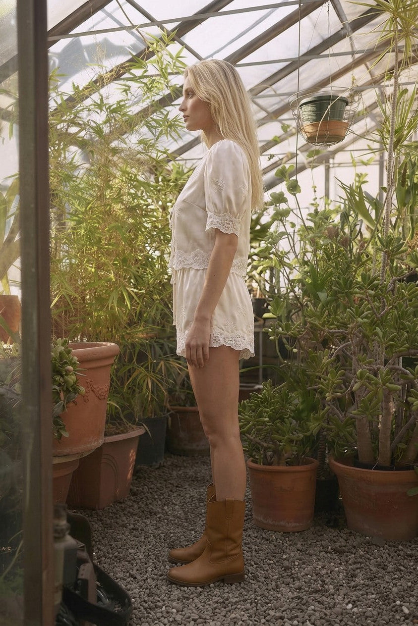 Camille Lace Trim Shorts