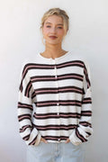Varsity Striped Piper Cardigan