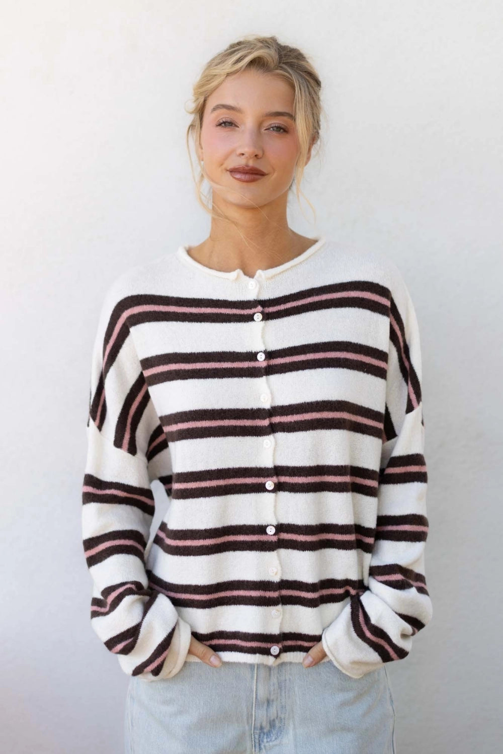 Varsity Striped Piper Cardigan