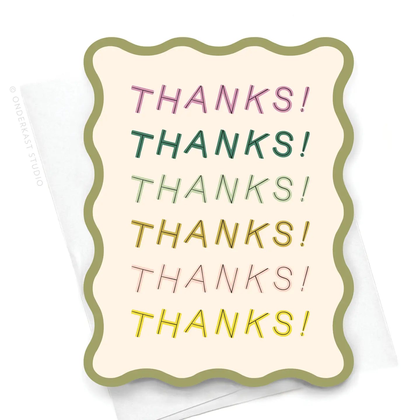 Wavy Die Cut Thank You Card