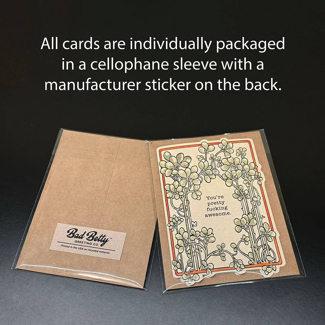 With a Fuck Fuck Here Greeting Card