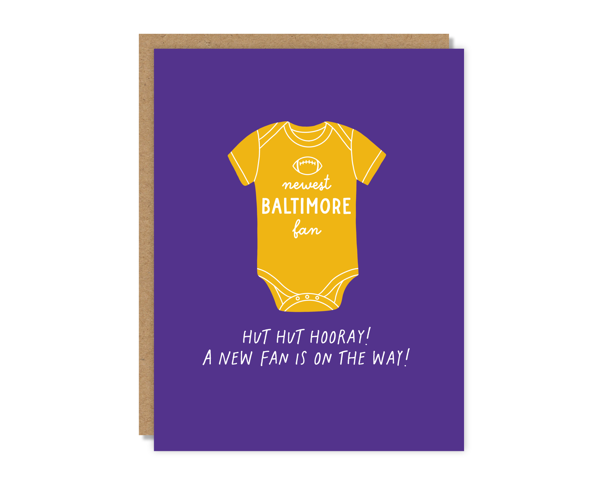 New Fan on the Way! Baltimore Ravens Football Baby Card