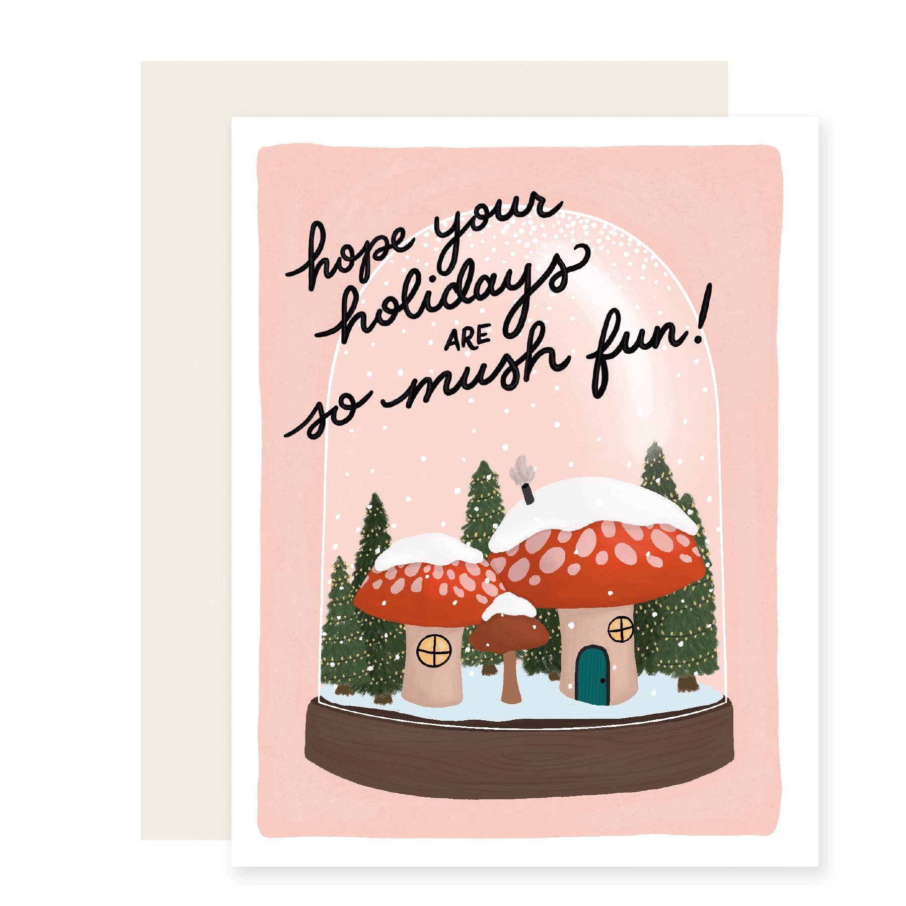 Mushroom Holidays Christmas Card