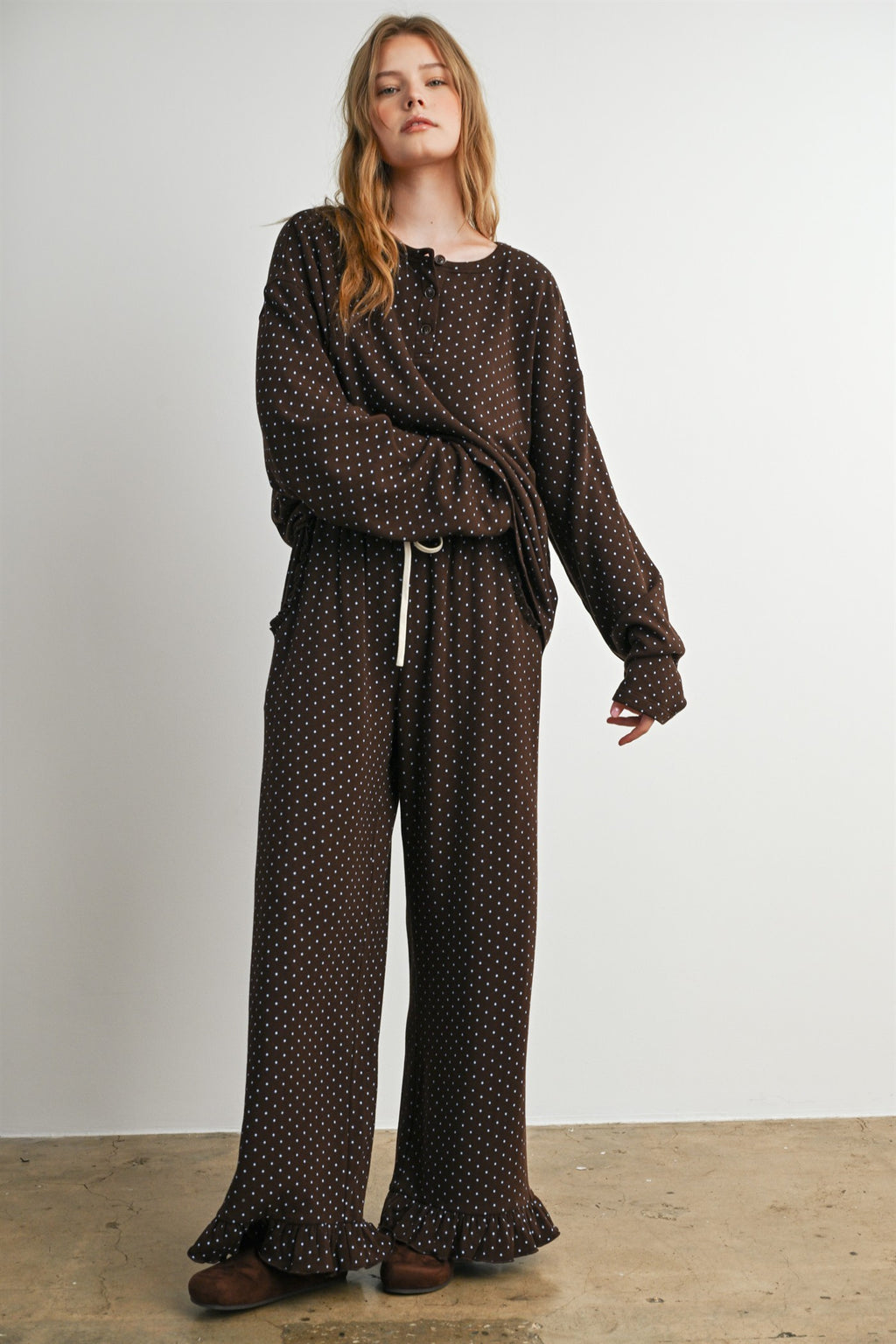 The Maplewood Polka Wide Leg Pant