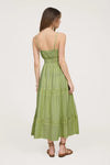 Sunkissed Shirred Midi Dress