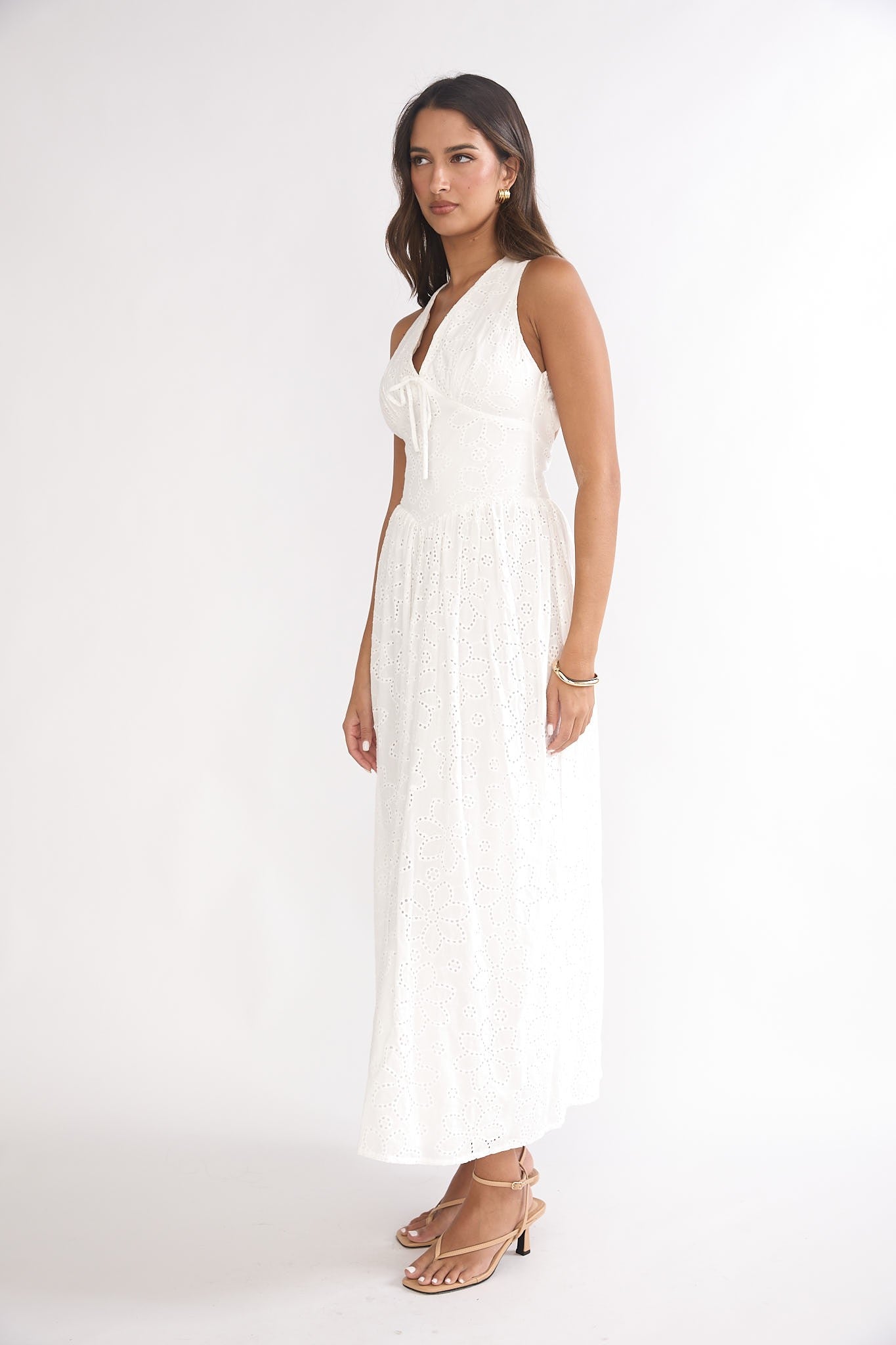 Blossom Charm Halter Midi Dress