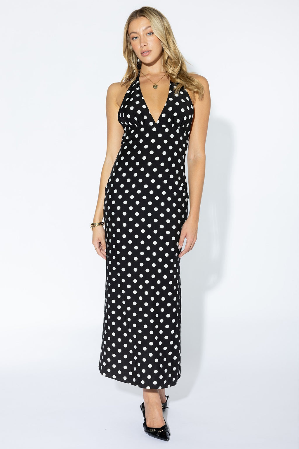 The Flirty Dot Maxi Dress