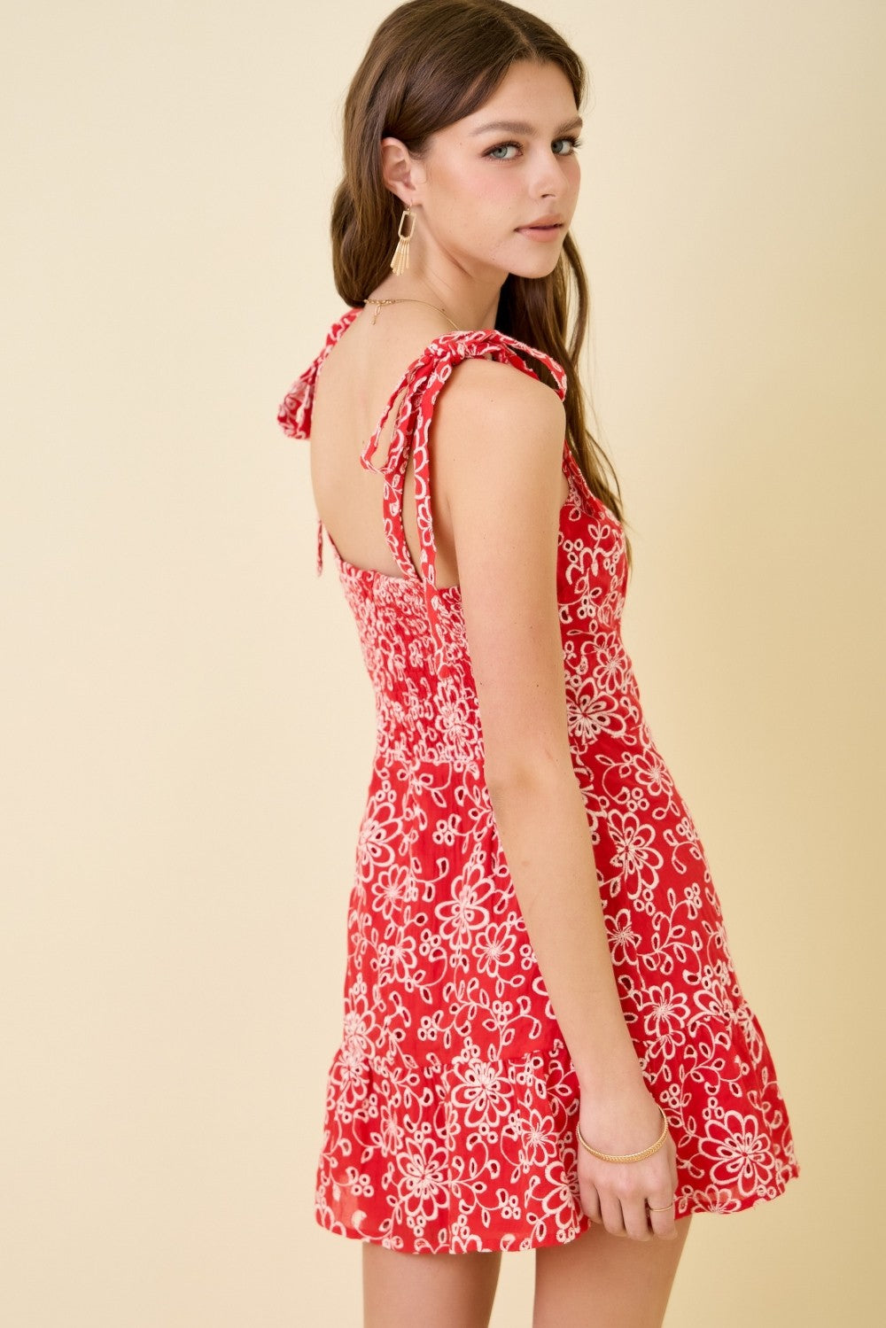 Sweet Magnolia Eyelet Mini Dress