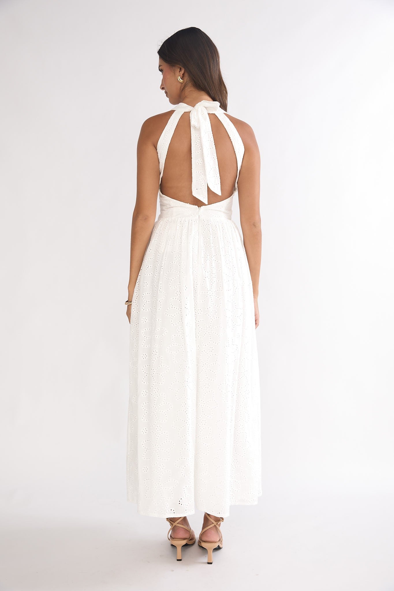 Blossom Charm Halter Midi Dress