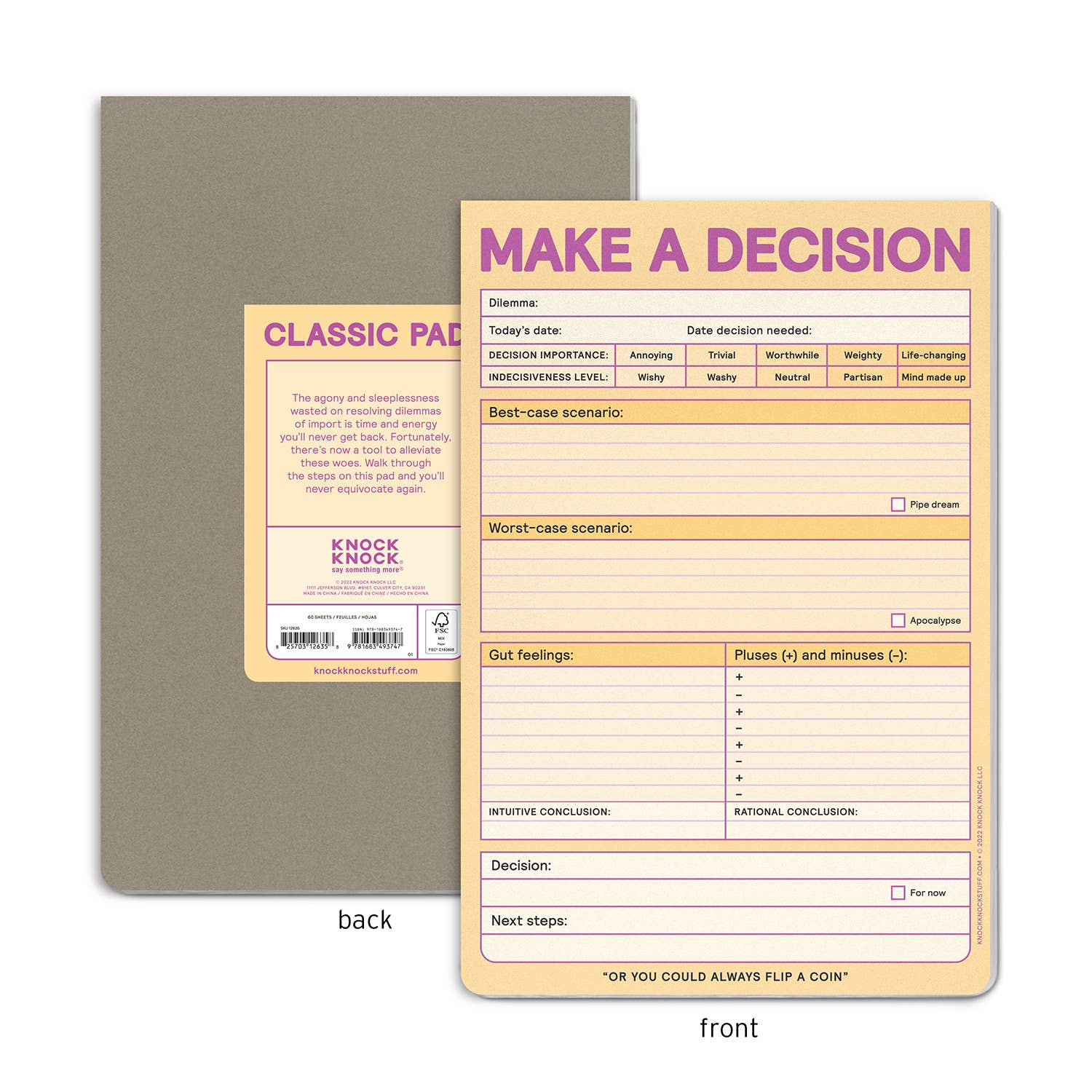 Make a Decision Notepad