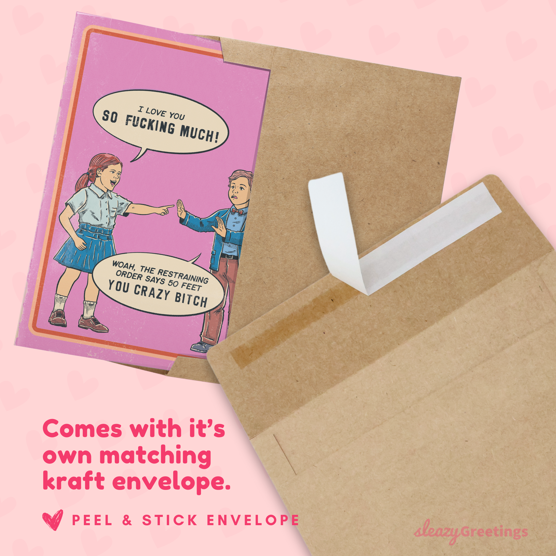 The Restraining Order Says 50 Feet Valentine's Card