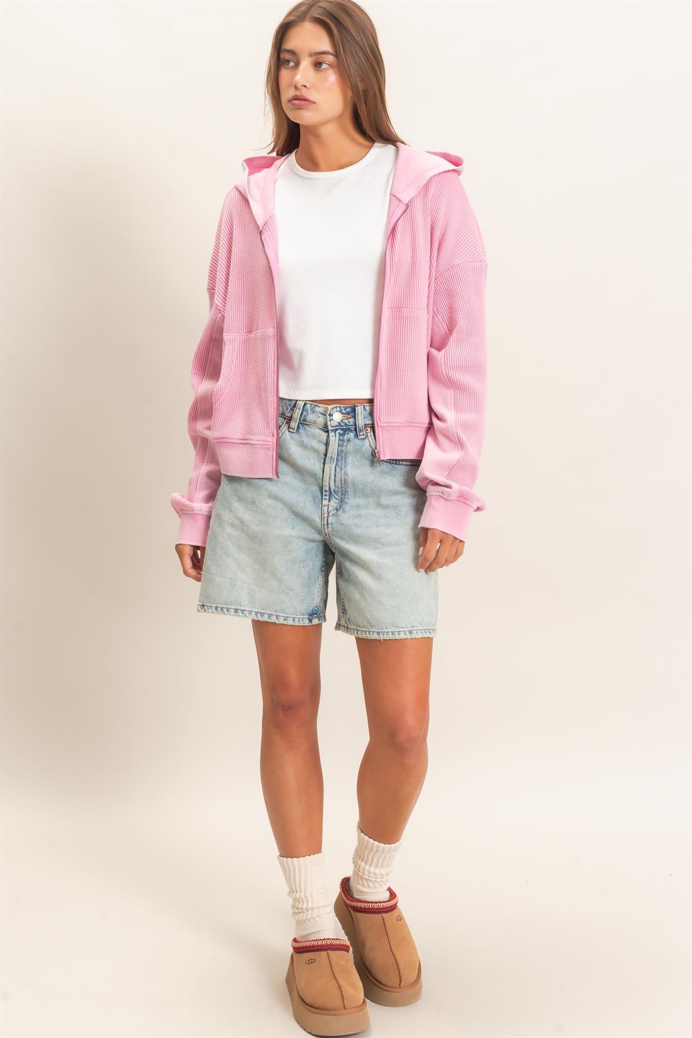 Cozy Core Waffle Hoodie