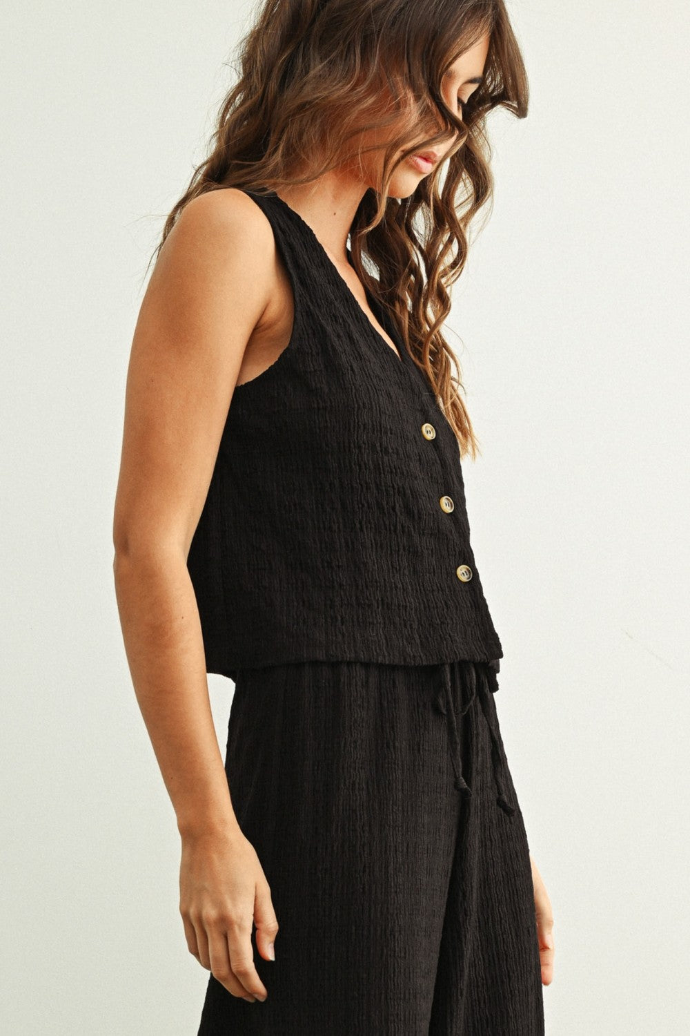 Island Night Button Up Top