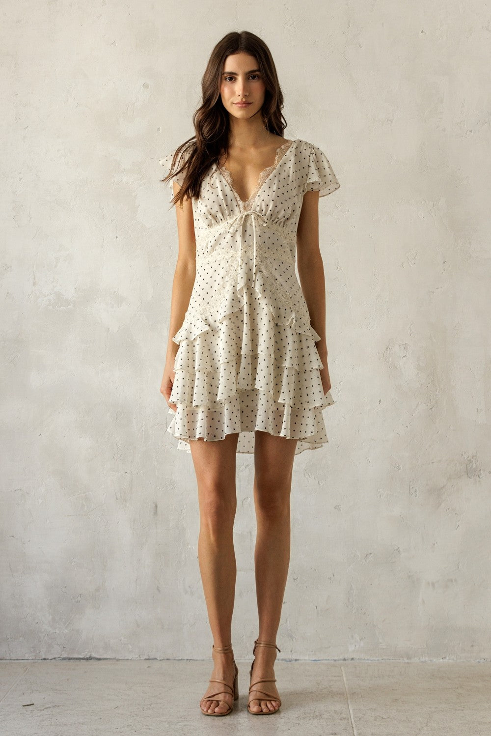 Midnight Polka Mini Dress