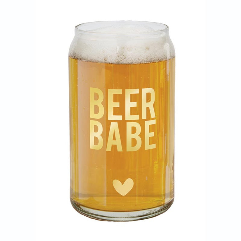 Beer Babe Beer Can Glass