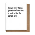 The Perfect Thank You Card
