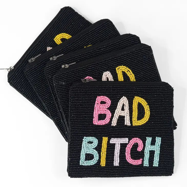 Bad Bitch Beaded Pouch