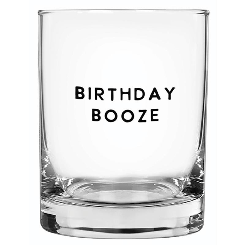 Birthday Booze Rocks Glass