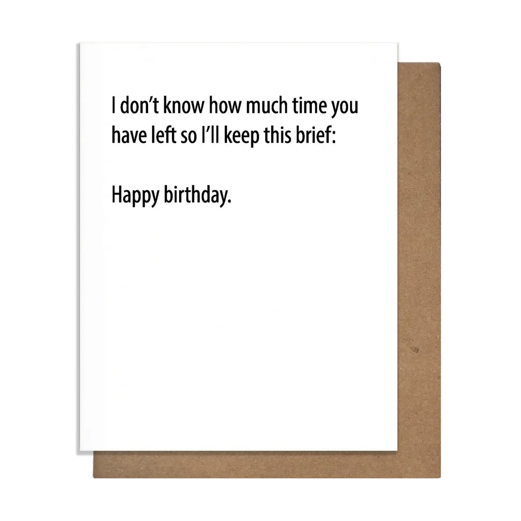 Keep This Brief Birthday Card