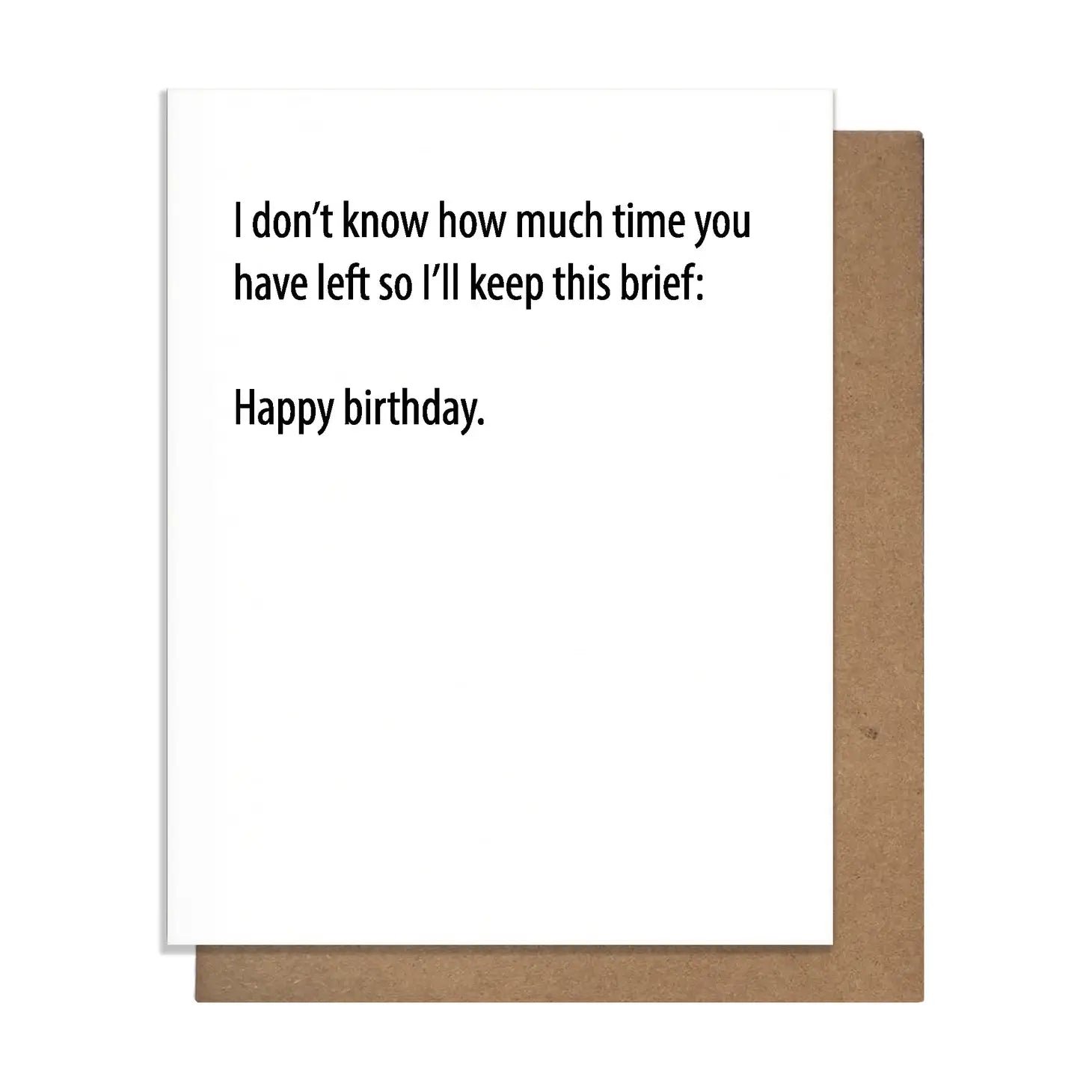Keep This Brief Birthday Card