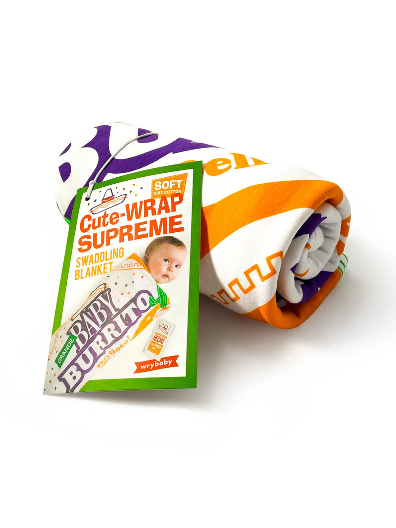 Fast Food Baby Burrito Swaddling Blanket Brightside Boutique
