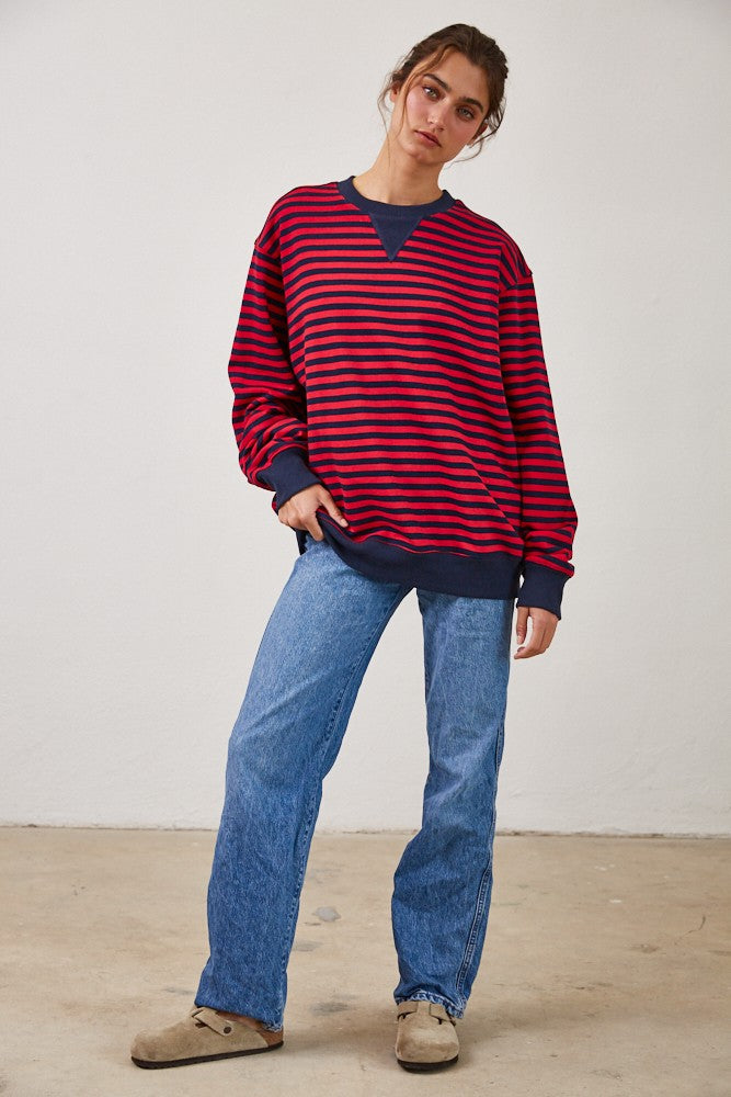 Retro Striped Sweatshirt