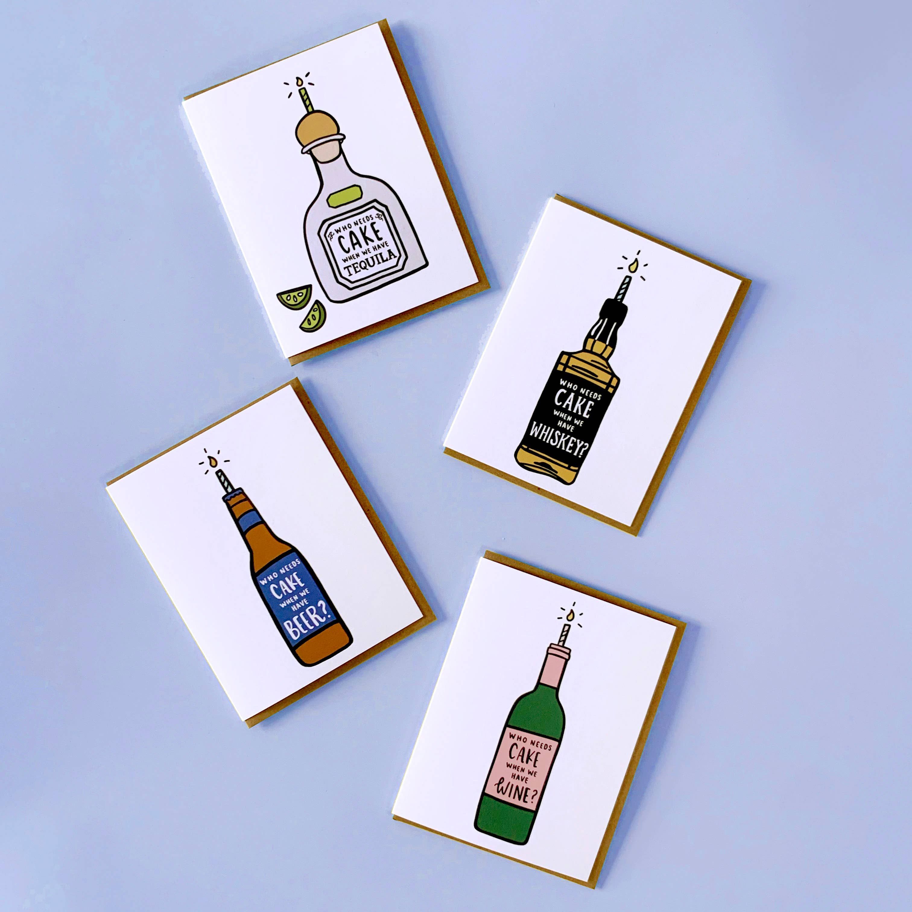 Cake Whiskey Birthday Card