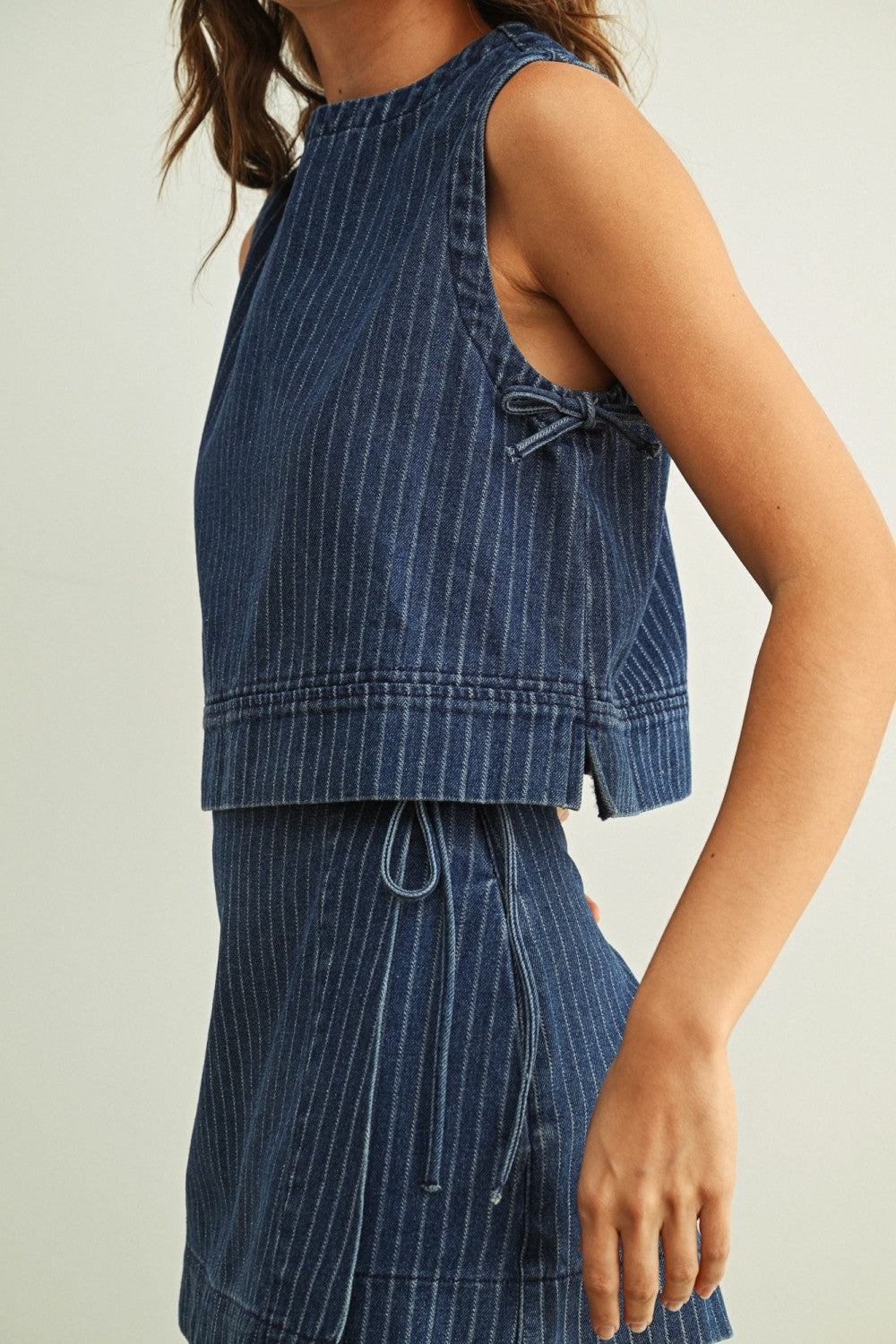Pinstripe Society Sleeveless Top