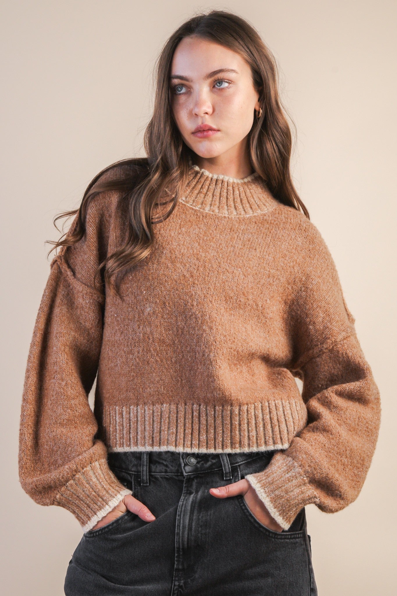 The Warm Brew Mock Neck Sweater