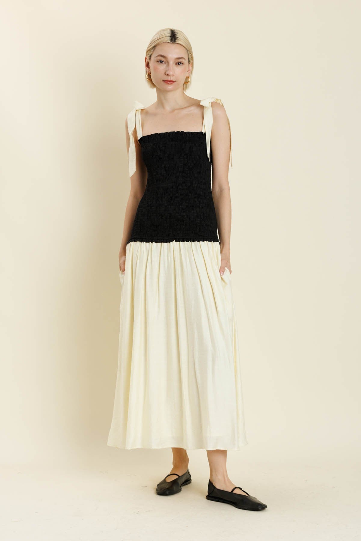 Evelyn Smocked Midi Dress