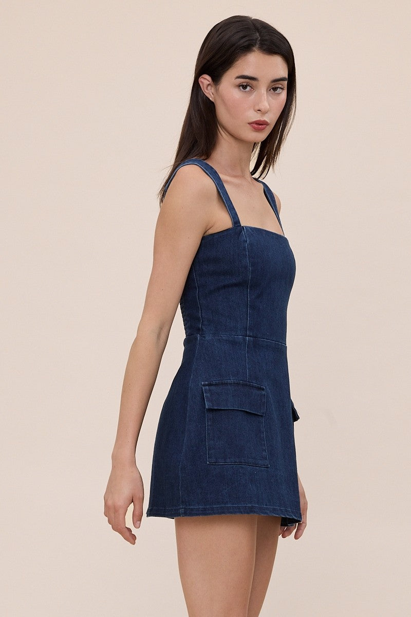 Barefoot Blue Denim Mini Dress