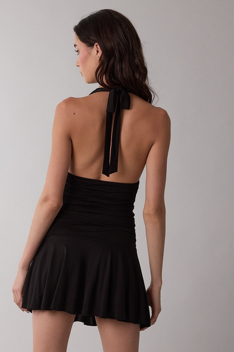 Midnight Mirage Halter Mini