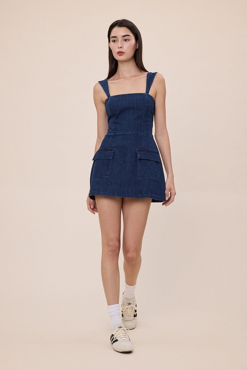 Barefoot Blue Denim Mini Dress