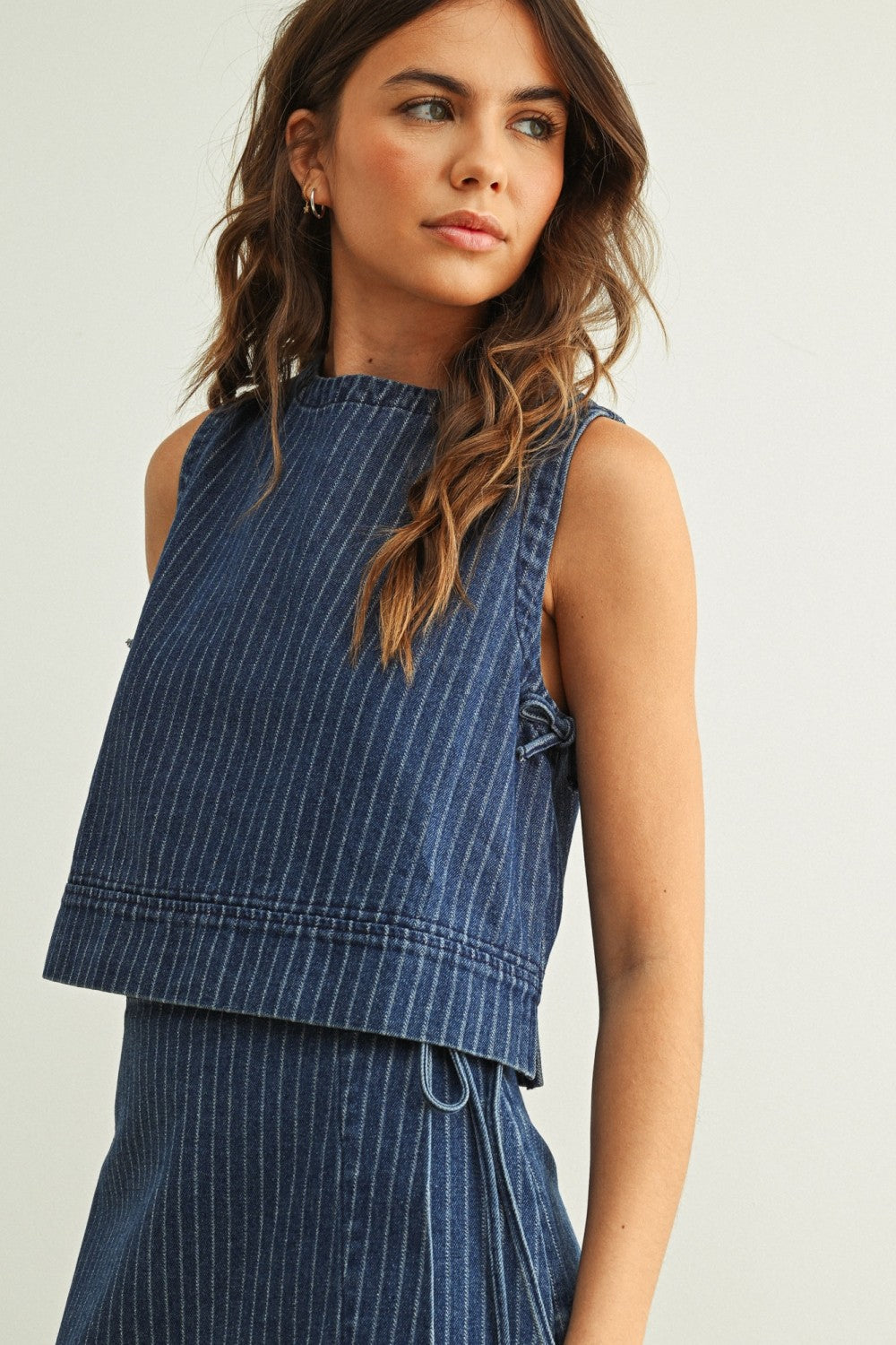 Pinstripe Society Sleeveless Top