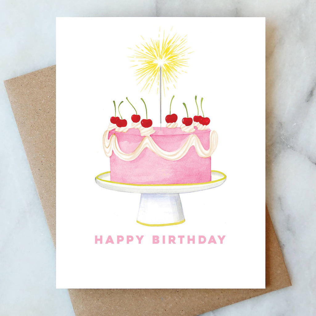Sparkler Cake Birthday Card