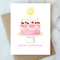 Sparkler Cake Birthday Card