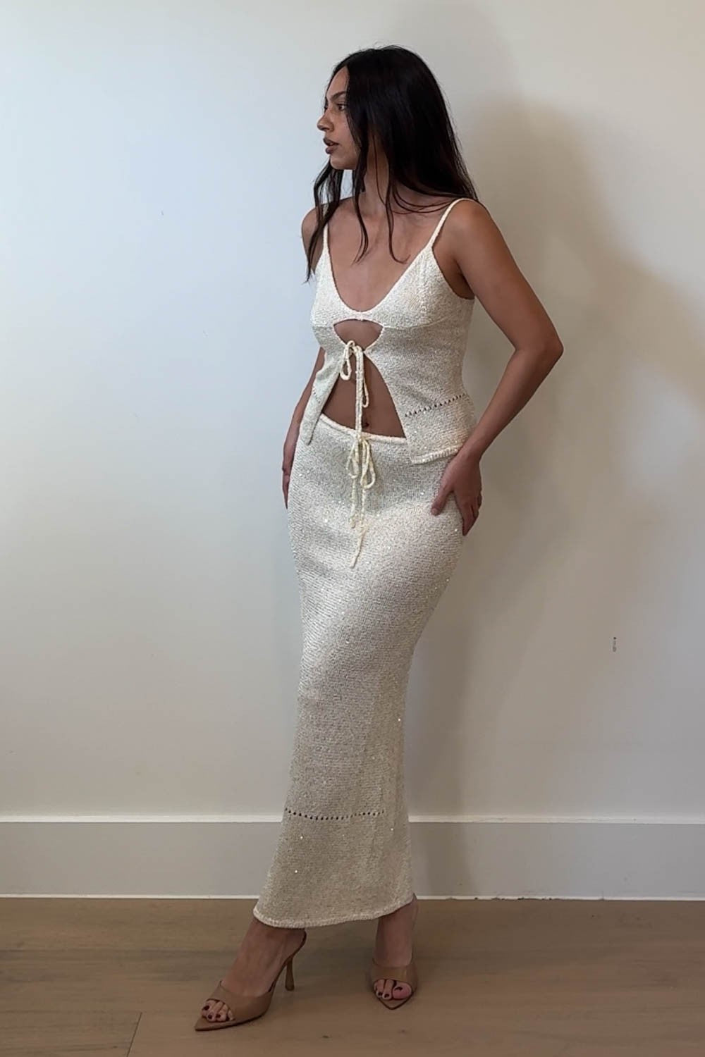 Aurora Sequin Knit Skirt Set