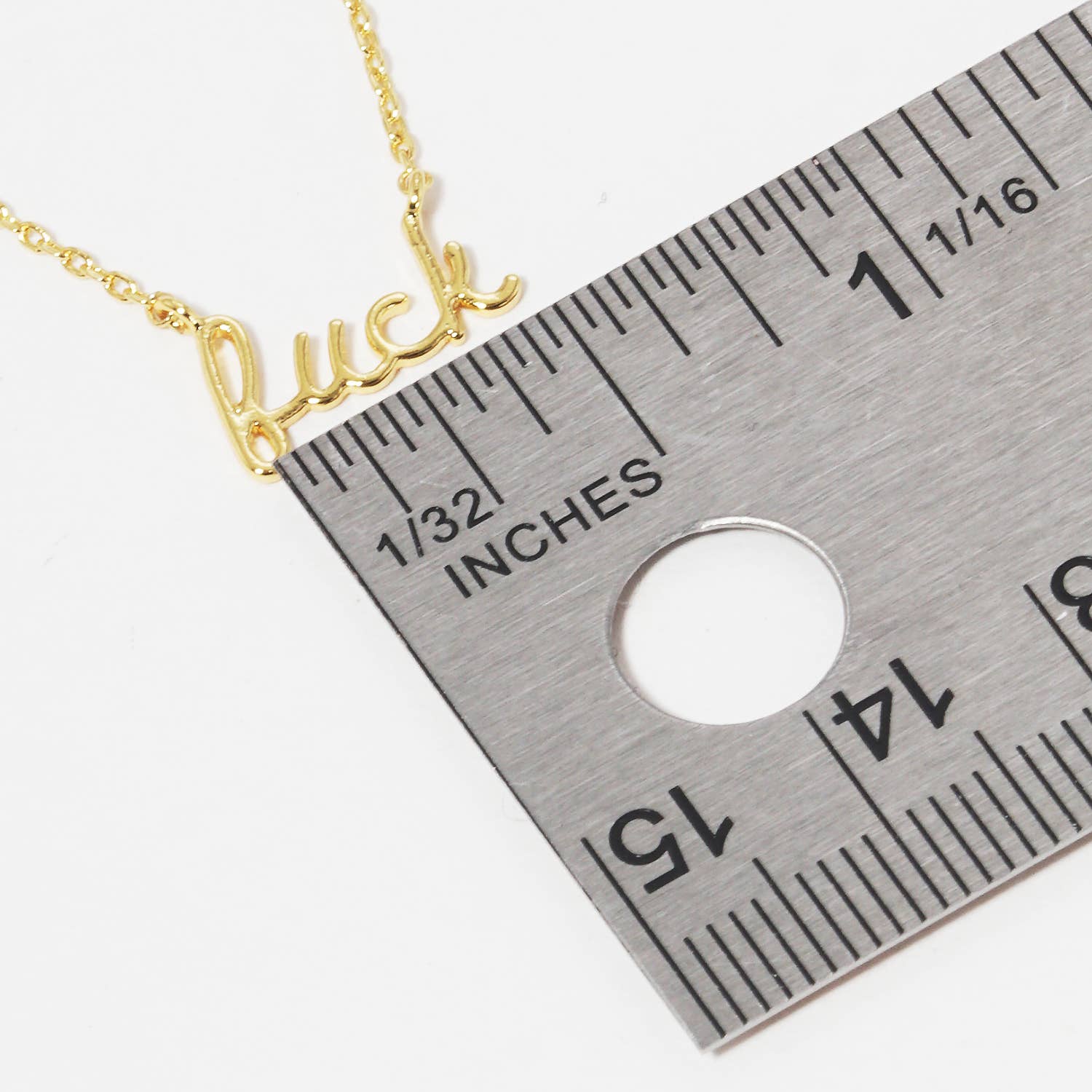 Lower Case Fuck Pendant Necklace