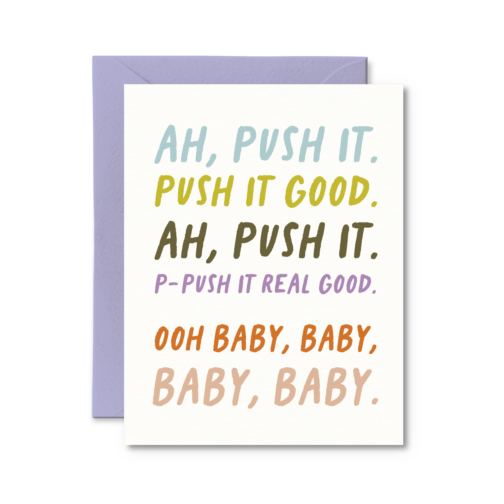 Push It Card  Funny Pregnancy Card
