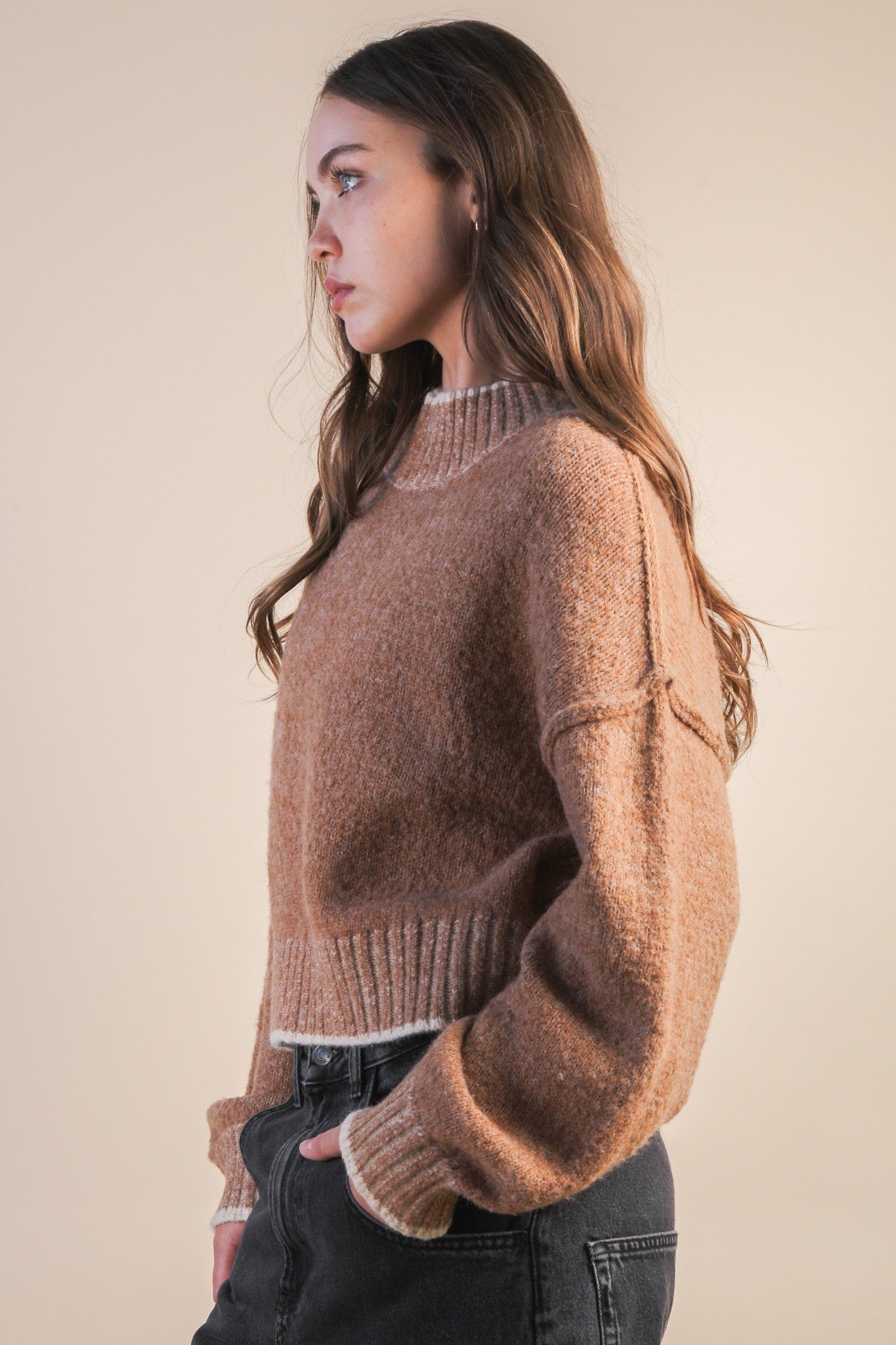 The Warm Brew Mock Neck Sweater