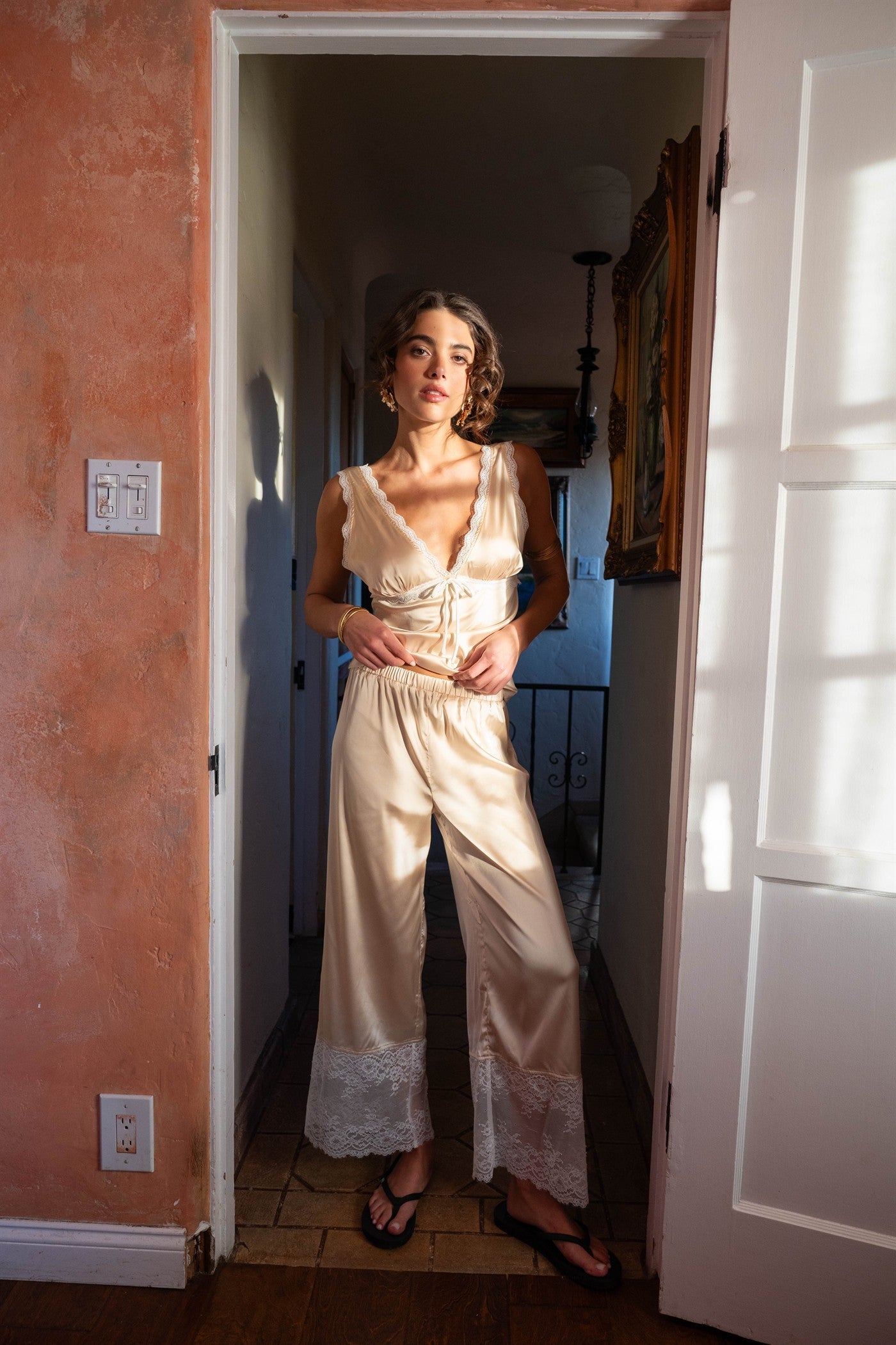 Luna Lace Tie-Front Pant Set