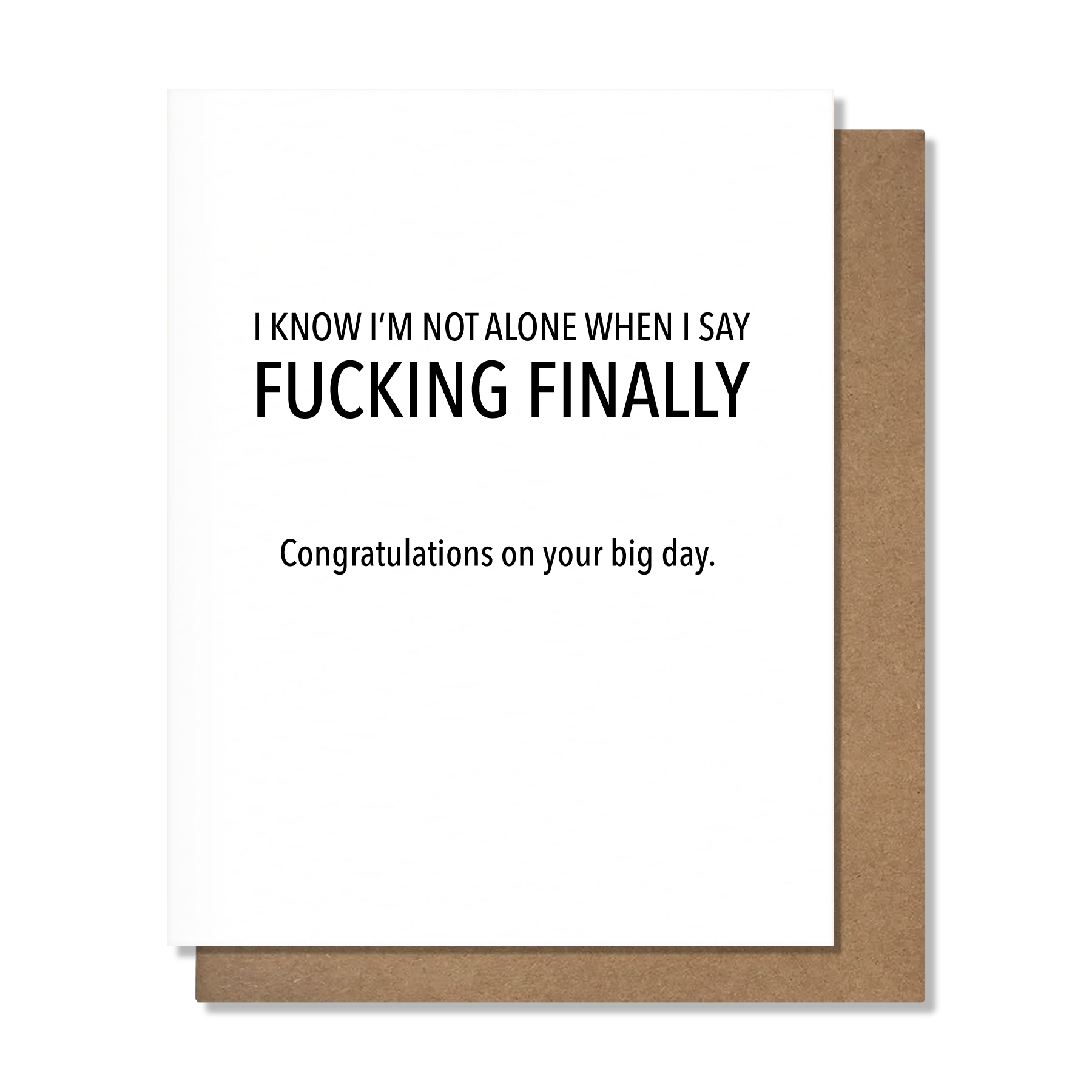 Fucking Finally Wedding Card
