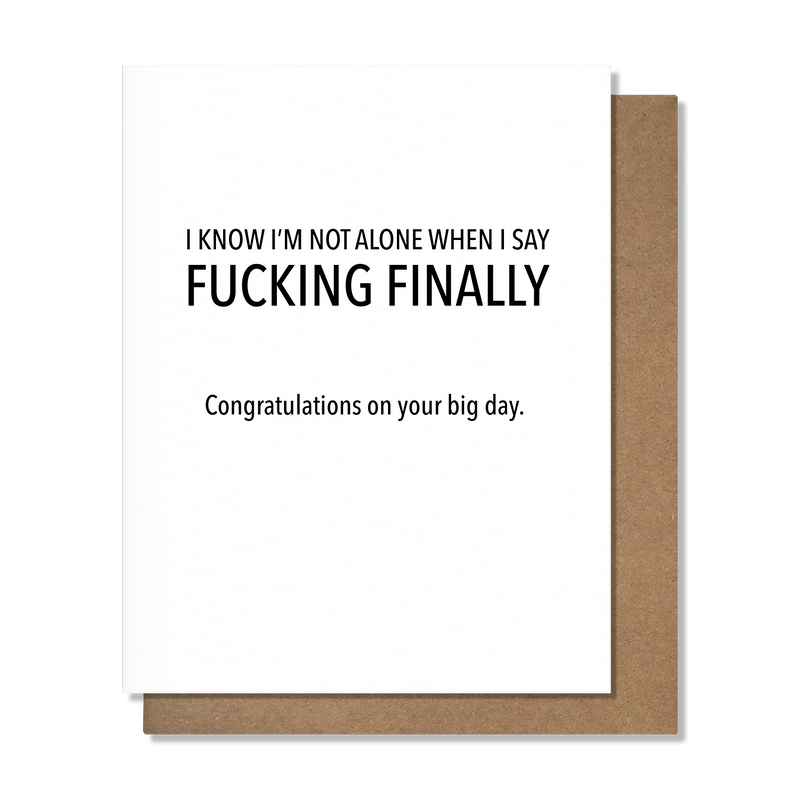 Fucking Finally Wedding Card