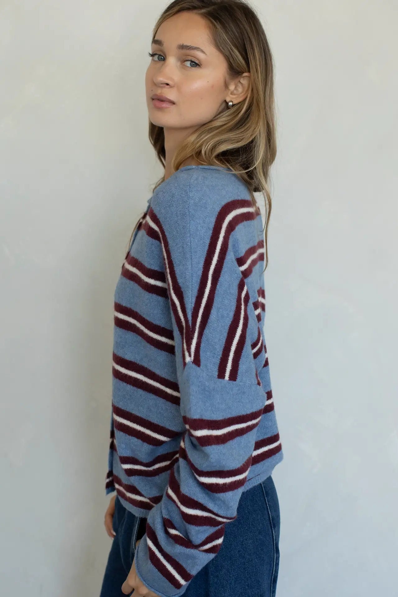 Piper Varsity Stripe Cardigan