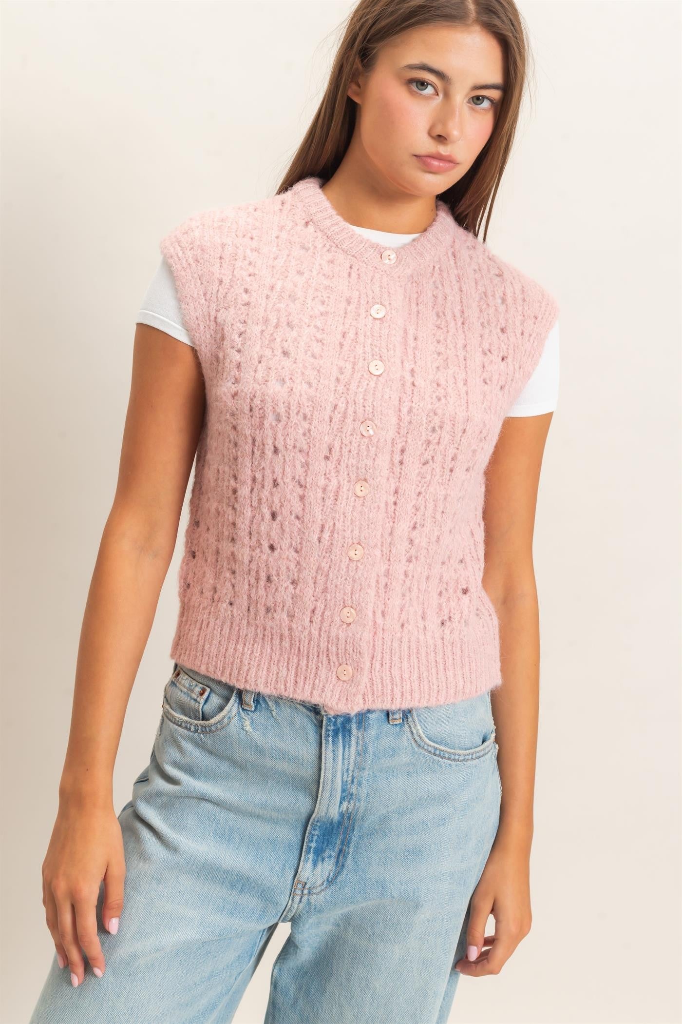 Haven Open Knit Vest