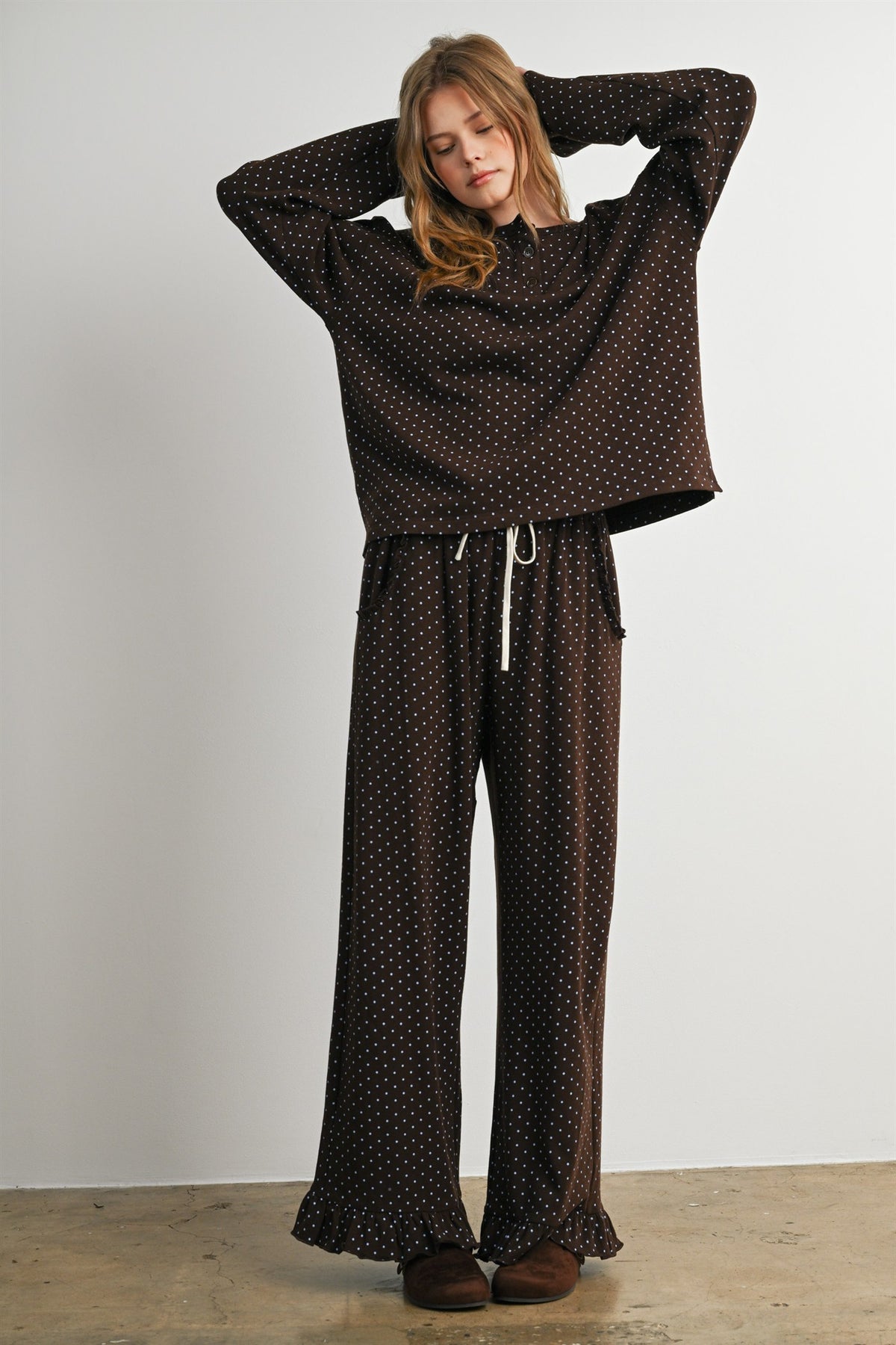The Maplewood Polka Wide Leg Pant